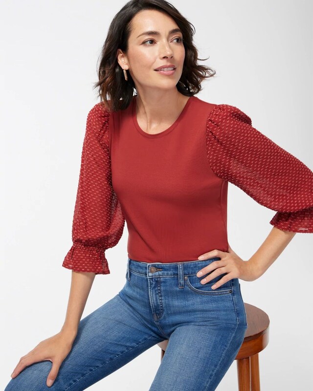Chiffon Sleeve Top